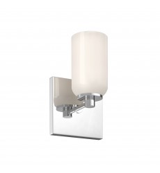  WS57704-CH/GO-Nola 3-in Chrome/Glossy Opal Glass Socket Wall Sconce