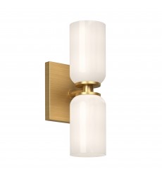 WS57712-BG/GO-Nola 3-in Brushed Gold/Glossy Opal Glass Socket Wall Sconce