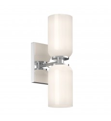  WS57712-CH/GO-Nola 3-in Chrome/Glossy Opal Glass Socket Wall Sconce