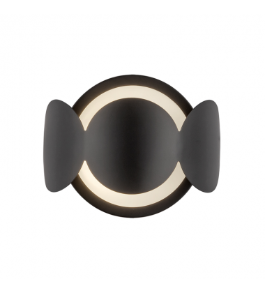 WS59810-BK/OP-Ciel 10-in Black/Opal Glass Socket Wall Sconce