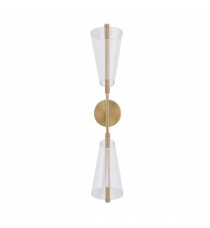  WS62629-BG/LG-Mulberry 29-in Brushed Gold/Light Guide LED Wall Sconce
