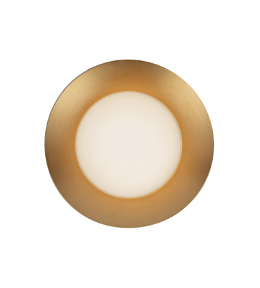 WS77909-BG/OP-Cleo 9-in Brushed Gold/Opal Glass LED Wall Sconce