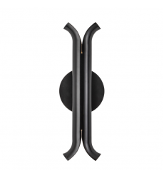 WS89714-GBK-Husk 14-in Glossy Black LED Wall Sconce