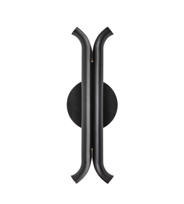 WS89714-GBK-Husk 14-in Glossy Black LED Wall Sconce