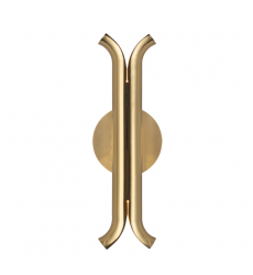 WS89714-MRB-Husk 14-in Metallic Brass LED Wall Sconce