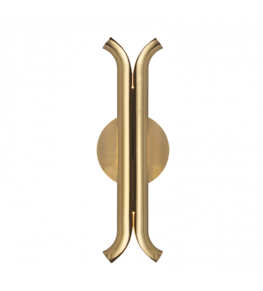 WS89714-MRB-Husk 14-in Metallic Brass LED Wall Sconce