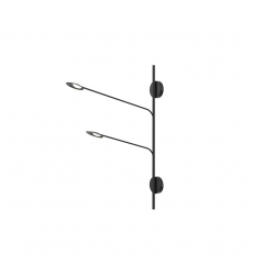 WS90102-BK-UNV-Rotaire 2 Head Black LED Wall Sconce