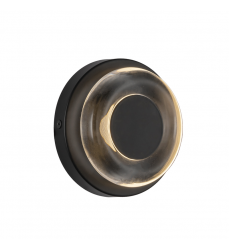 WS97204-BK/CL-Stephord 4-in Black/Clear Glass LED Wall Sconce