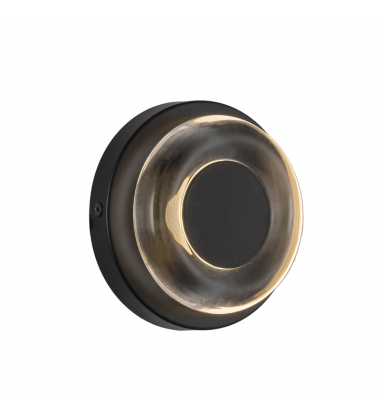 WS97204-BK/CL-Stephord 4-in Black/Clear Glass LED Wall Sconce