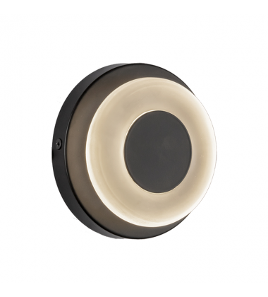 WS97204-BK/FR-Stephord 4-in Black/Frosted Glass LED Wall Sconce