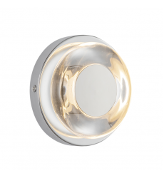 WS97204-CH/CL-Stephord 4-in Chrome/Clear Glass LED Wall Sconce