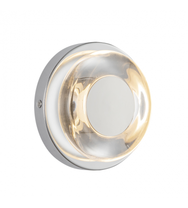 WS97204-CH/CL-Stephord 4-in Chrome/Clear Glass LED Wall Sconce