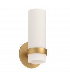  WS9809-BG-Milano 9-in Brushed Gold LED Wall Sconce