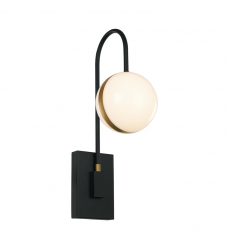 WV302001MBBG-UNV-Tagliato 6-in Matte Black/Brushed Gold LED Wall/Vanity