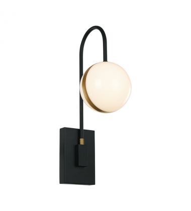 WV302001MBBG-UNV-Tagliato 6-in Matte Black/Brushed Gold LED Wall/Vanity