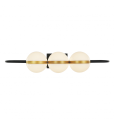 WV302003MBBG-UNV-Tagliato 32-in Matte Black/Brushed Gold LED Wall/Vanity