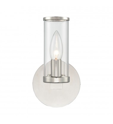  WV309001PNCG-Revolve Clear Glass/Polished Nickel 1 Light Wall/Vanity