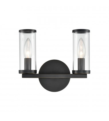 WV309022UBCG-Revolve Clear Glass/Urban Bronze 2 Lights Wall/Vanity WV309022UBCG-Revolve Clear Glass/Urban Bronze 2 Lights Wall/Vanity