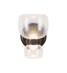 WV310205UBCL-Sutton 8-in Black dimmable LED Bathroom Vanity Light WV310205UBCL-Sutton 8-in Black dimmable LED Bathroom Vanity Light