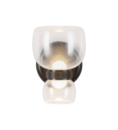 WV310205UBCL-Sutton 8-in Black dimmable LED Bathroom Vanity Light WV310205UBCL-Sutton 8-in Black dimmable LED Bathroom Vanity Light