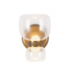 WV310205VBCL-Sutton 8-in Brass dimmable LED Bathroom Vanity Light WV310205VBCL-Sutton 8-in Brass dimmable LED Bathroom Vanity Light
