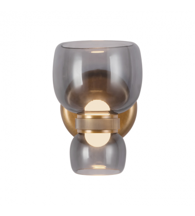 WV310205VBSM-Sutton 8-in Brass dimmable LED Bathroom Vanity Light WV310205VBSM-Sutton 8-in Brass dimmable LED Bathroom Vanity Light