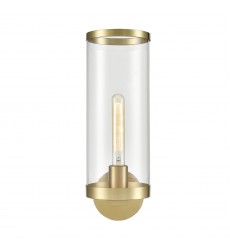  WV311601NBCG-Revolve Ii Clear Glass/Natural Brass 1 Light Wall/Vanity