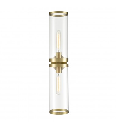 WV311602NBCG-Revolve Ii Clear Glass/Natural Brass 2 Lights Wall/Vanity WV311602NBCG-Revolve Ii Clear Glass/Natural Brass 2 Lights Wall/Vanity