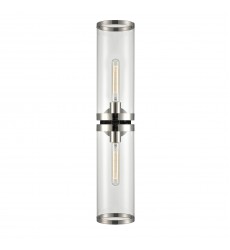  WV311602PNCG-Revolve Ii Clear Glass/Polished Nickel 2 Lights Wall/Vanity