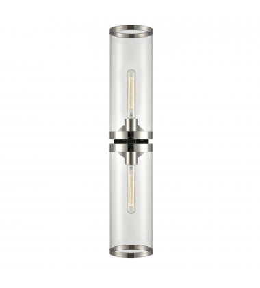  WV311602PNCG-Revolve Ii Clear Glass/Polished Nickel 2 Lights Wall/Vanity
