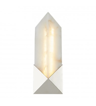  WV323112PNAR-Caesar 12-in Polished Nickel/Alabaster LED Wall/Vanity