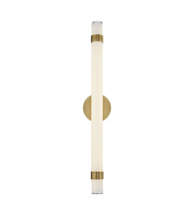 WV324230VBGO-Madison 30-in Vintage Brass/Glossy Opal LED Wall/Vanity  WV324230VBGO-Madison 30-in Vintage Brass/Glossy Opal LED Wall/Vanity