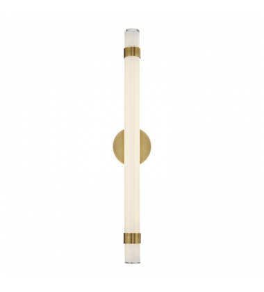 WV324230VBGO-UNV-Madison 30-in Vintage Brass/Glossy Opal LED Wall/Vanity