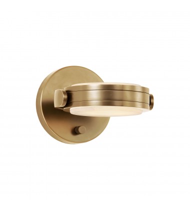 WV325106VBAR-Blanco 6-in Vintage Brass/Alabaster LED Wall/Vanity  WV325106VBAR-Blanco 6-in Vintage Brass/Alabaster LED Wall/Vanity