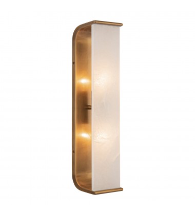 WV327019VBAR-Abbott 19-in Vintage Brass/Alabaster 2 Lights Wall/Vanity WV327019VBAR-Abbott 19-in Vintage Brass/Alabaster 2 Lights Wall/Vanity