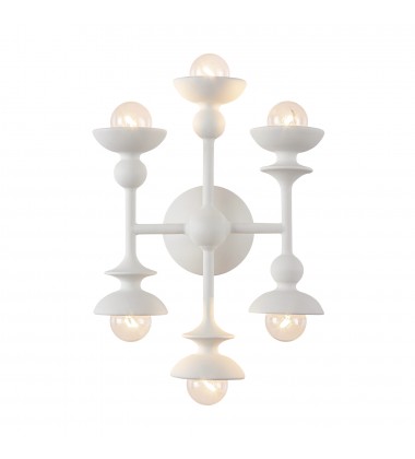  WV328611AW-Cadence 11-in Antique White 6 Lights Wall/Vanity