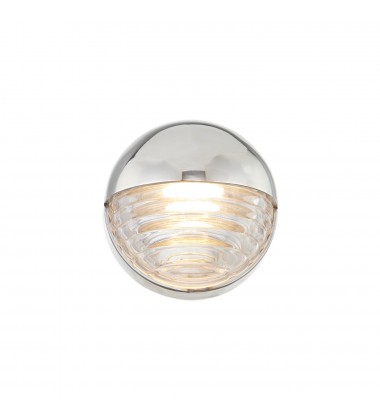  WV330106PNCR-Palais 6-in Polished Nickel/Ribbed Glass LED Wall/Vanity