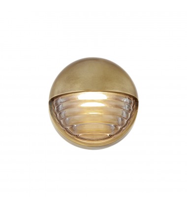  WV330106VBCR-Palais 6-in Ribbed Glass/Vintage Brass LED Wall/Vanity