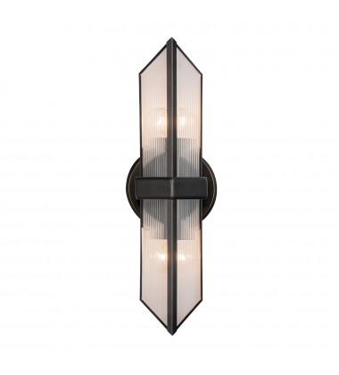  WV332815UBCR-Cairo 15-in Ribbed Glass/Urban Bronze 2 Lights Wall/Vanity