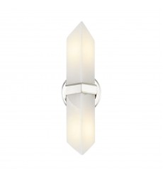  WV334215PNAR-Valencia 15-in Polished Nickel/Alabaster 2 Lights Wall/Vanity