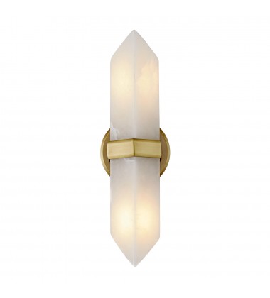 WV334215VBAR-Valencia 15-in Vintage Brass/Alabaster 2 Lights Wall/Vanity WV334215VBAR-Valencia 15-in Vintage Brass/Alabaster 2 Lights Wall/Vanity
