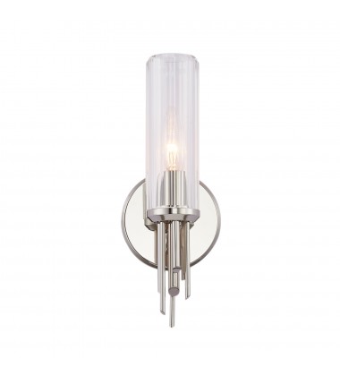 WV335103PNCR-Torres 3-in Polished Nickel/Ribbed Glass 1 Light Wall/Vanity  WV335103PNCR-Torres 3-in Polished Nickel/Ribbed Glass 1 Light Wall/Vanity
