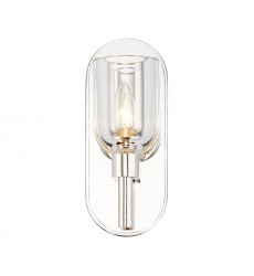  WV338101PNCC-Lucian 9-in Clear Crystal/Polished Nickel 1 Light Wall/Vanity