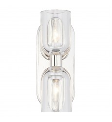  WV338902PNCC-Lucian 11-in Clear Crystal/Polished Nickel 2 Lights Wall/Vanity