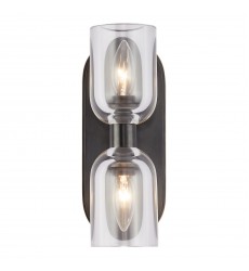  WV338902UBCC-Lucian 11-in Clear Crystal/Urban Bronze 2 Lights Wall/Vanity