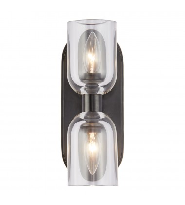  WV338902UBCC-Lucian 11-in Clear Crystal/Urban Bronze 2 Lights Wall/Vanity