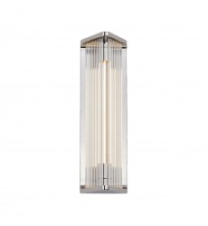  WV339112PNCR-Sabre 12-in Polished Nickel/Ribbed Glass LED Wall/Vanity