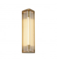  WV339112VBCR-Sabre 12-in Ribbed Glass/Vintage Brass LED Wall/Vanity