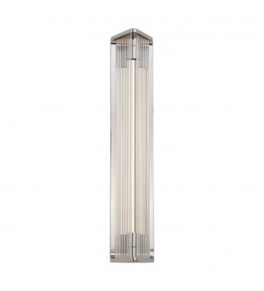  WV339123PNCR-Sabre 23-in Polished Nickel/Ribbed Glass LED Wall/Vanity