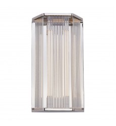  WV339216PNCR-Sabre 16-in Polished Nickel/Ribbed Glass LED Wall/Vanity